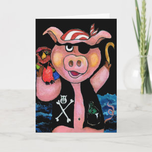 Pirate Pig Halloween Party Invitation
