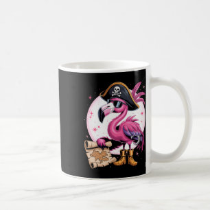 Pirate Pink Flamingo Funny Halloween Party Costume Coffee Mug