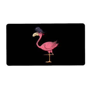 Pirate Pink Flamingo With Eyepatch Halloween