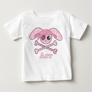 Pirate Pink Kawaii Bunny Baby T-Shirt