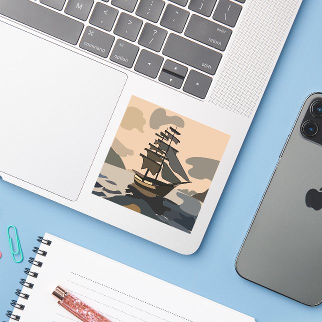 Pirate Pirates Ship Adventure Pirate (Laptop w/ iPhone)