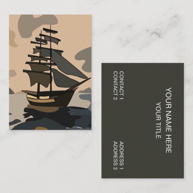 Pirate Pirates Ship Adventure Pirate Business Card (Front/Back)