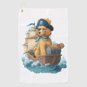 Pirate Poodle � Funny Sea Dog Golf Towel