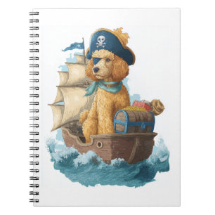 Pirate Poodle � Funny Sea Dog Notebook