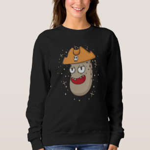 Pirate Potato with Pirate Hat Sweatshirt