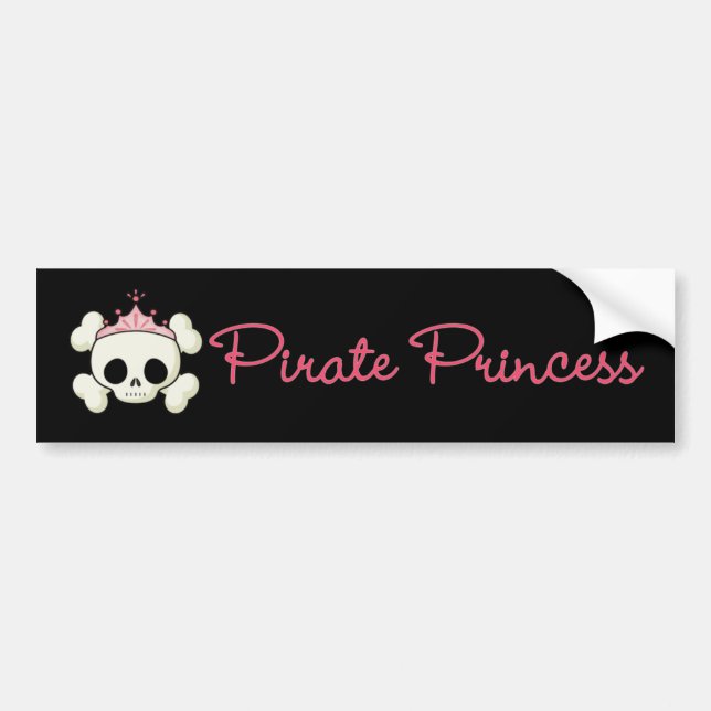 Pirate Princess Bumper Sticker (Front)