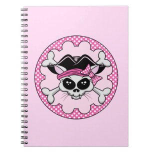 Pirate Princess Kitty Skull Notebook