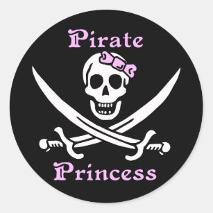 Pirate Princess sticker - sheet of 20
