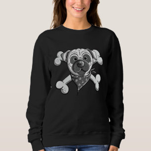 Pirate Pug I Dog Design for Friends of the Dog Bre Sweatshirt