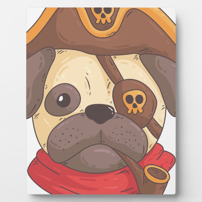 Pirate pug plaque (Front)