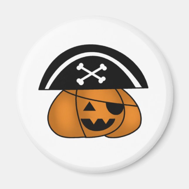 Pirate Pumpkin Magnet (Front)