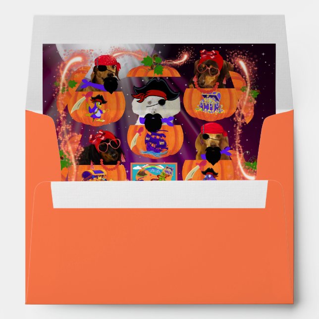 Pirate Pumpkin Pups Matching Envelopes (Back (Bottom))