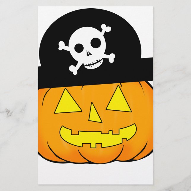 pirate pumpkin stationery (Front)