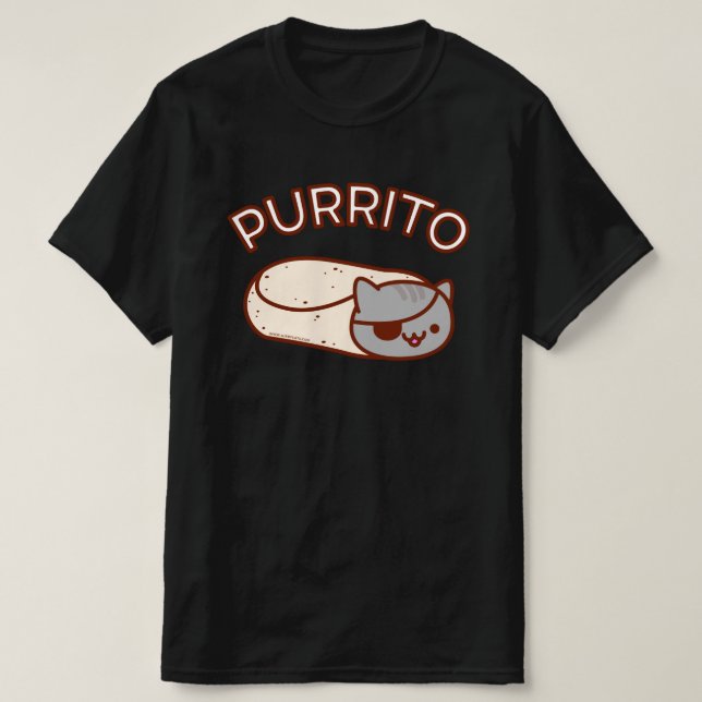 Pirate PURRITO Cat Burrito T-SHIRT (Design Front)
