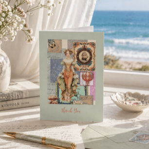 Pirate Queen Vintage Collage Thank You Card