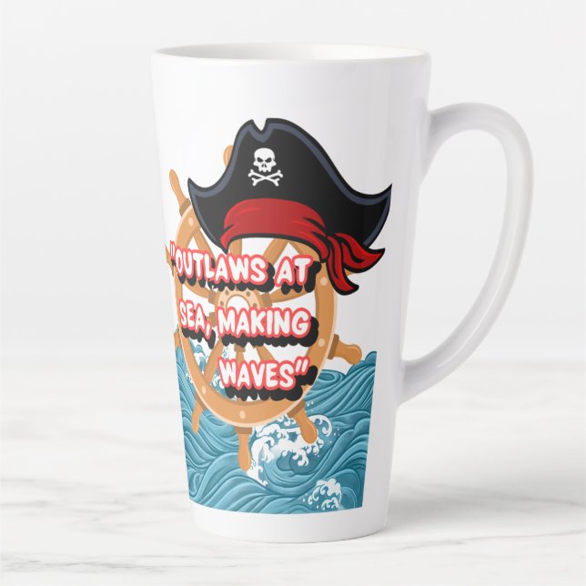 pirate quote latte mug (Right)