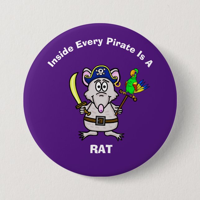 Pirate Rat Button (Front)