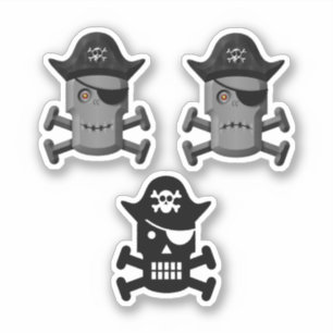 Pirate Robot Jolly Roger 3 Pack