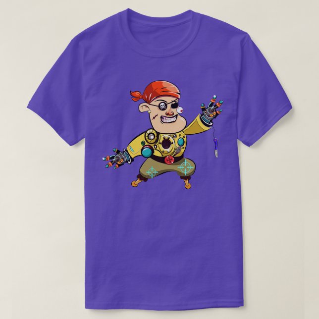 Pirate Robot T-Shirt (Design Front)