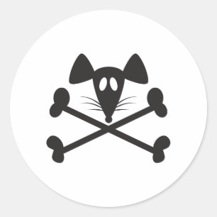 Pirate Rodent  Classic Round Sticker