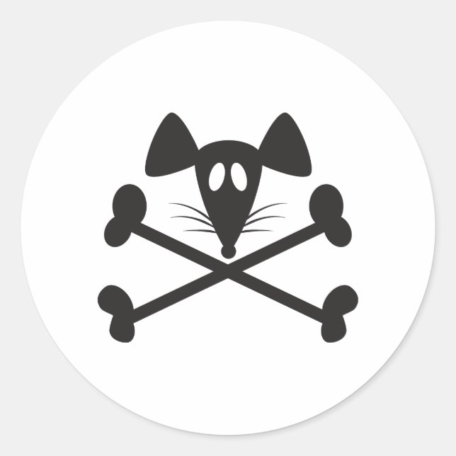 Pirate Rodent  Classic Round Sticker (Front)