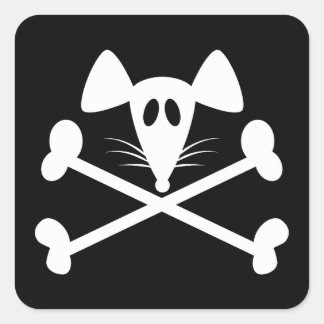Pirate Rodent  Square Sticker