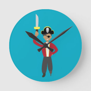Pirate Round Clock