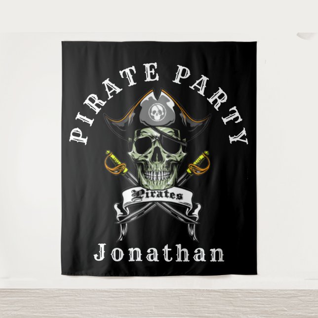 Pirate Royal  Pirate Party Backdrop Tapestry (Front)