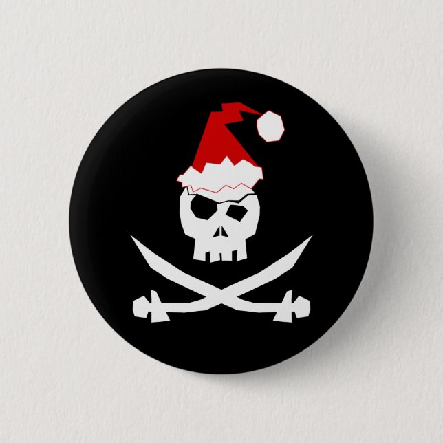 Pirate Santa 6 Cm Round Badge (Front)
