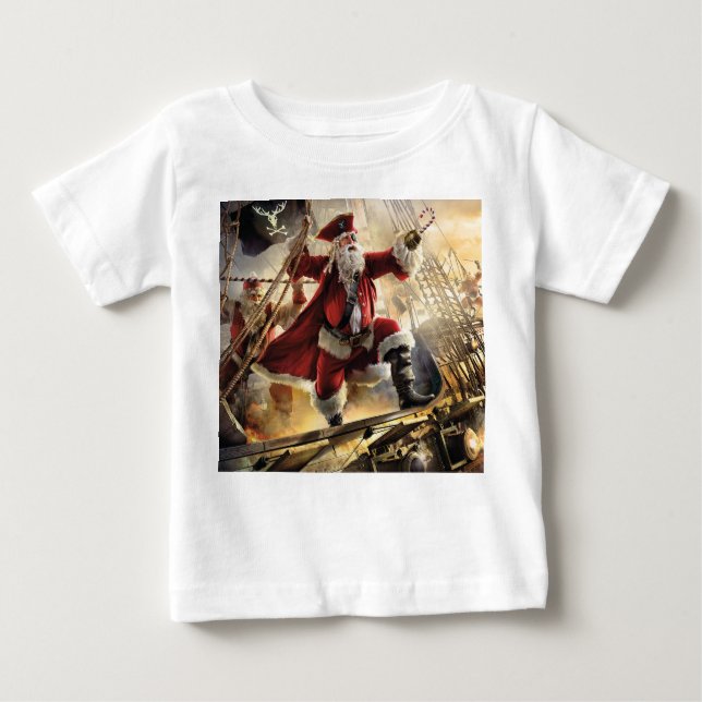 Pirate Santa Baby T-Shirt (Front)