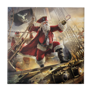 Pirate Santa Ceramic Tile