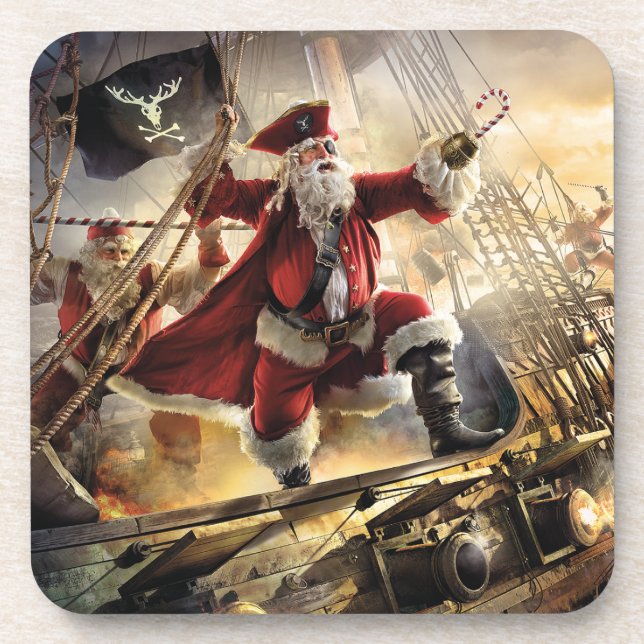Pirate Santa Coaster (Front)