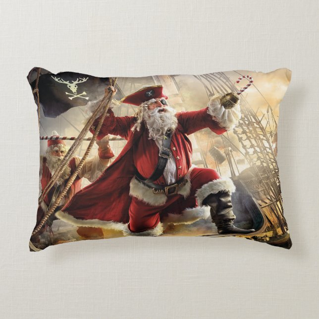 Pirate Santa Decorative Cushion (Front)