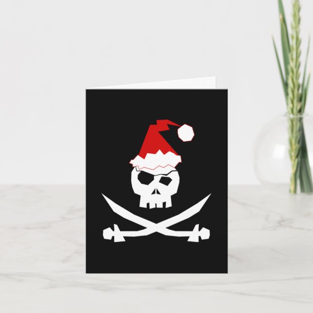 Pirate Santa Holiday Card (Front)