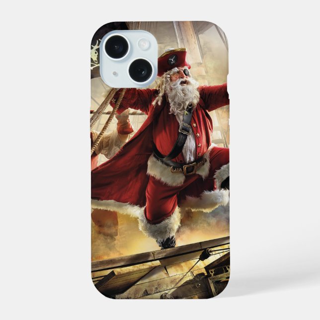 Pirate Santa iPhone 15 Case (Back)
