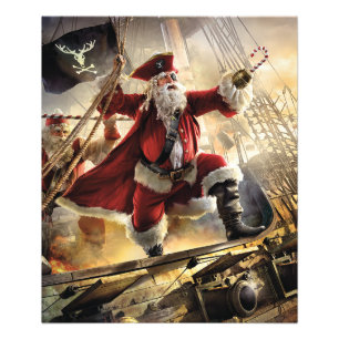 Pirate Santa Photo Print