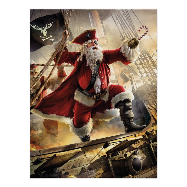 Pirate Santa Poster (Front)