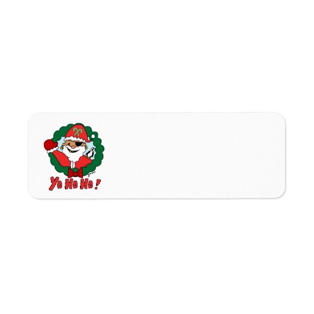 Pirate Santa Return Address Label (Front)