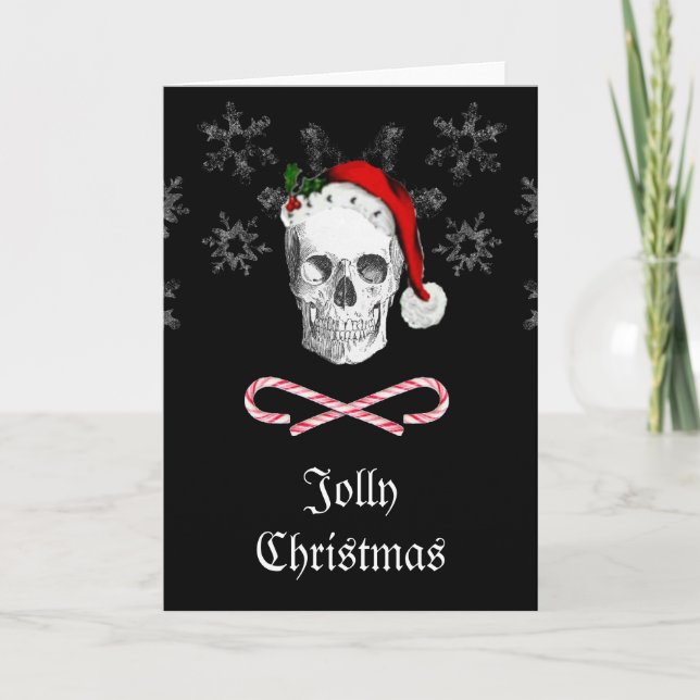 Pirate Santa Skull Jolly Christmas Card (Front)