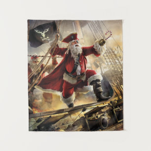 Pirate Santa Tapestry