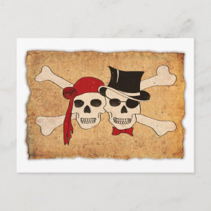 pirate scroll postcard