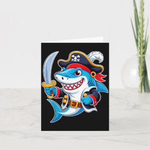 Pirate Shark Funny Halloween Costume for Boys Kids Card