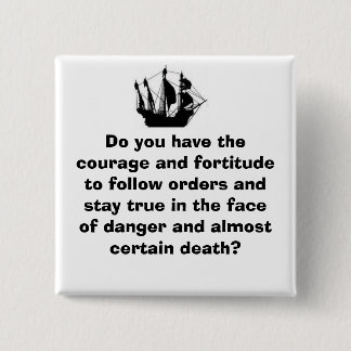 Pirate Ship 15 Cm Square Badge