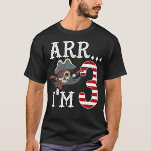 Pirate Ship 3rd Birthday Birthday Boy Pirate donut T-Shirt