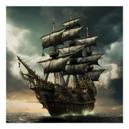 Pirate Ship Art Series - First Edition #15 Poster