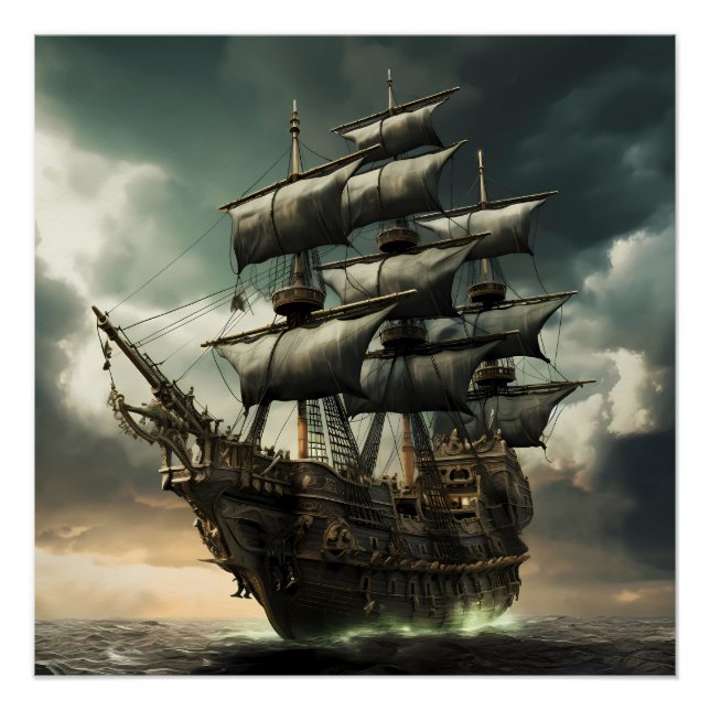 Pirate Ship Art Series - First Edition #15 Poster (Front)
