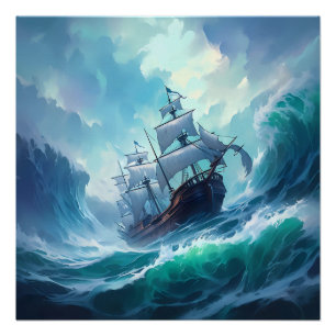 Pirate Ship Art Series - First Edition #16 Poster