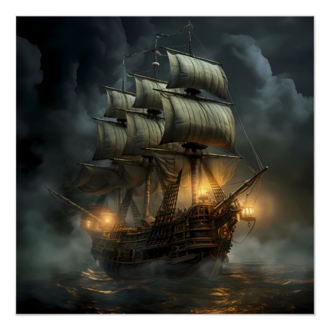 Pirate Ship Art Series - First Edition #18 Poster (Front)