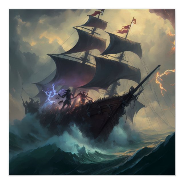 Pirate Ship Art Series - First Edition #1 Poster (Front)
