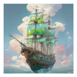 Pirate Ship Art Series - First Edition #2 Poster